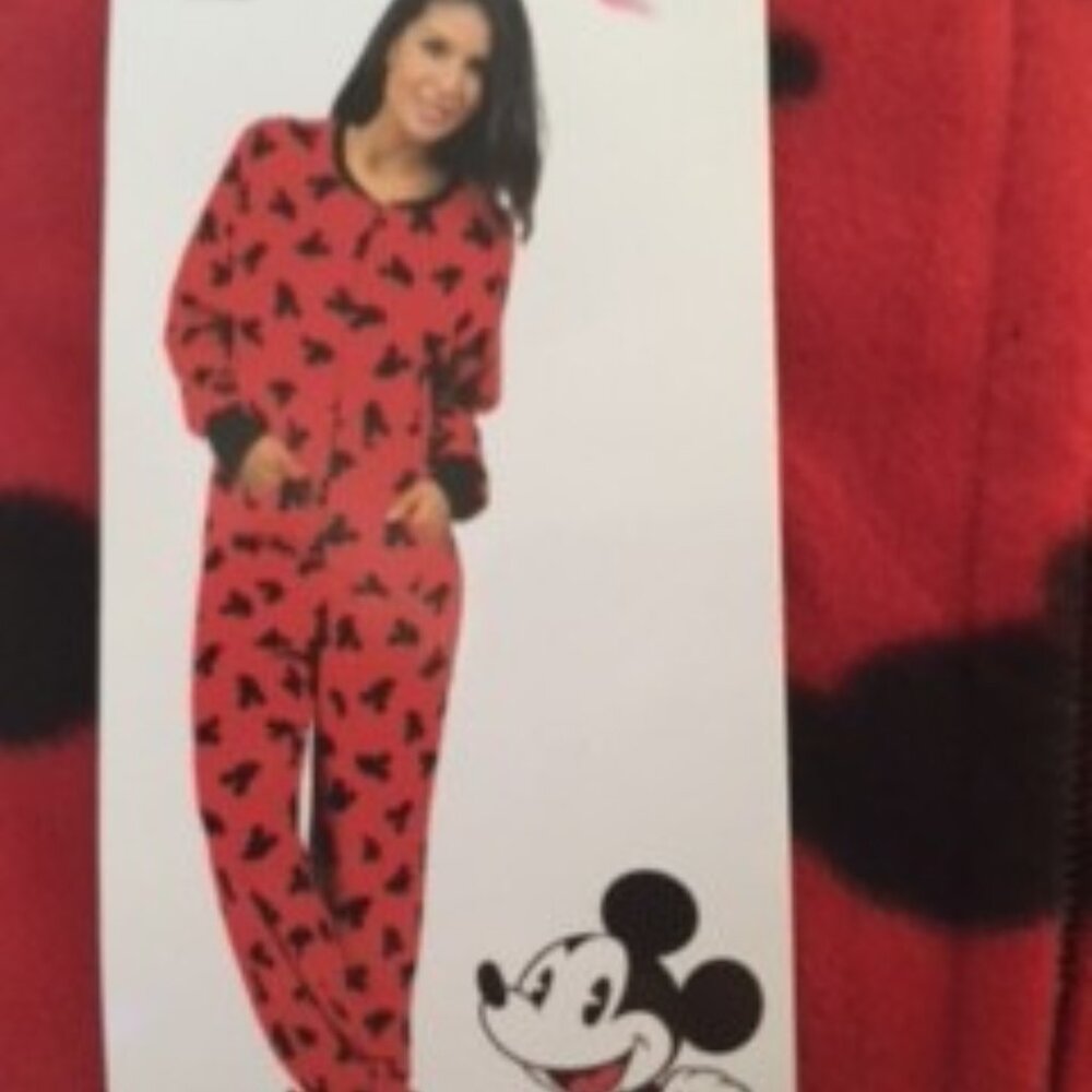 Mickey Mouse Micro Fleece One-Piece Footed Pajama - Womens